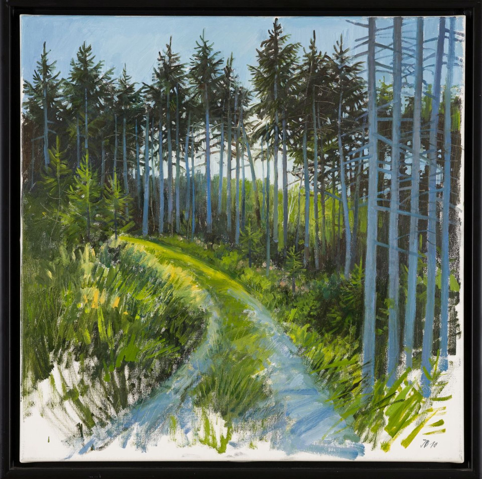 Bramer, Josef(*1948)Forest Path, 2010acrylic on canvasmonogrammed and dated lower right23,6 x 23,6 - Image 2 of 4