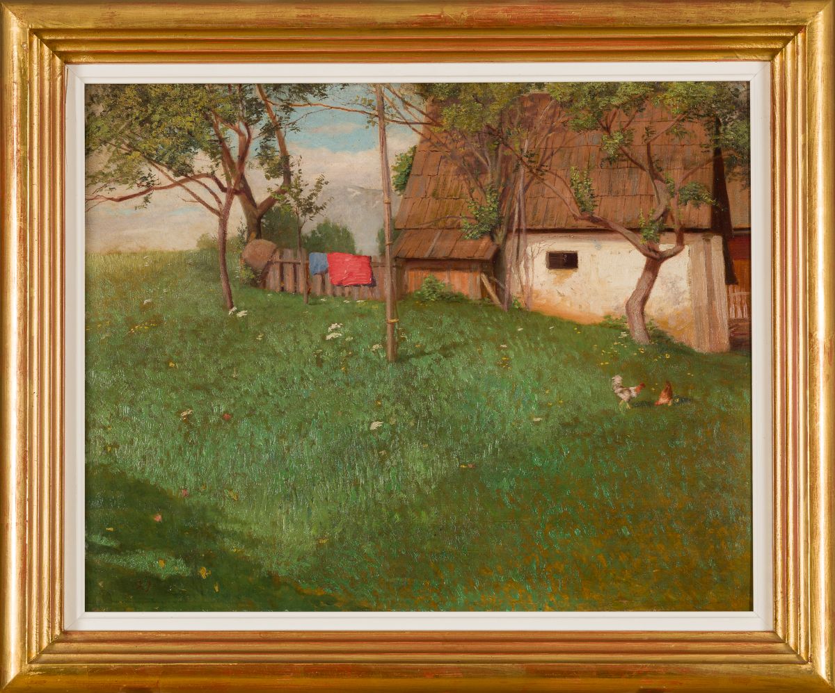 Neustädtl, Otto(1878-1962)Farmer's Gardenoil on wooden platemonogrammed lower left16,5 x 20,7 - Image 2 of 5