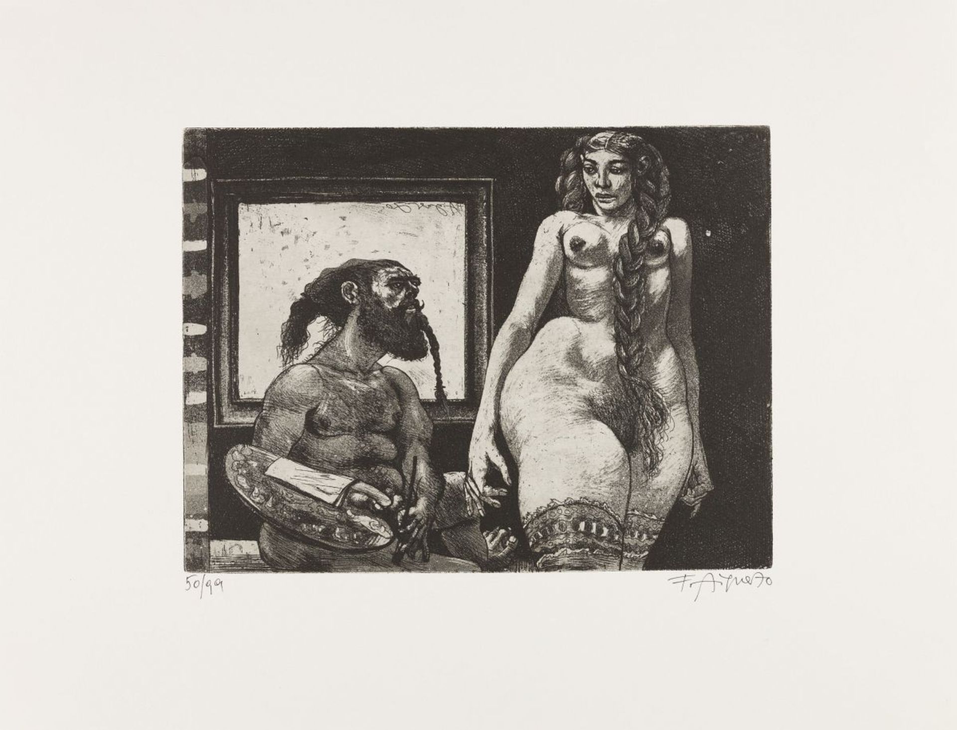 Aigner, Fritz(1930 - 2005)Der Zopfmaler, 1970aquatint etchingsigned and dated lower right, - Image 4 of 4