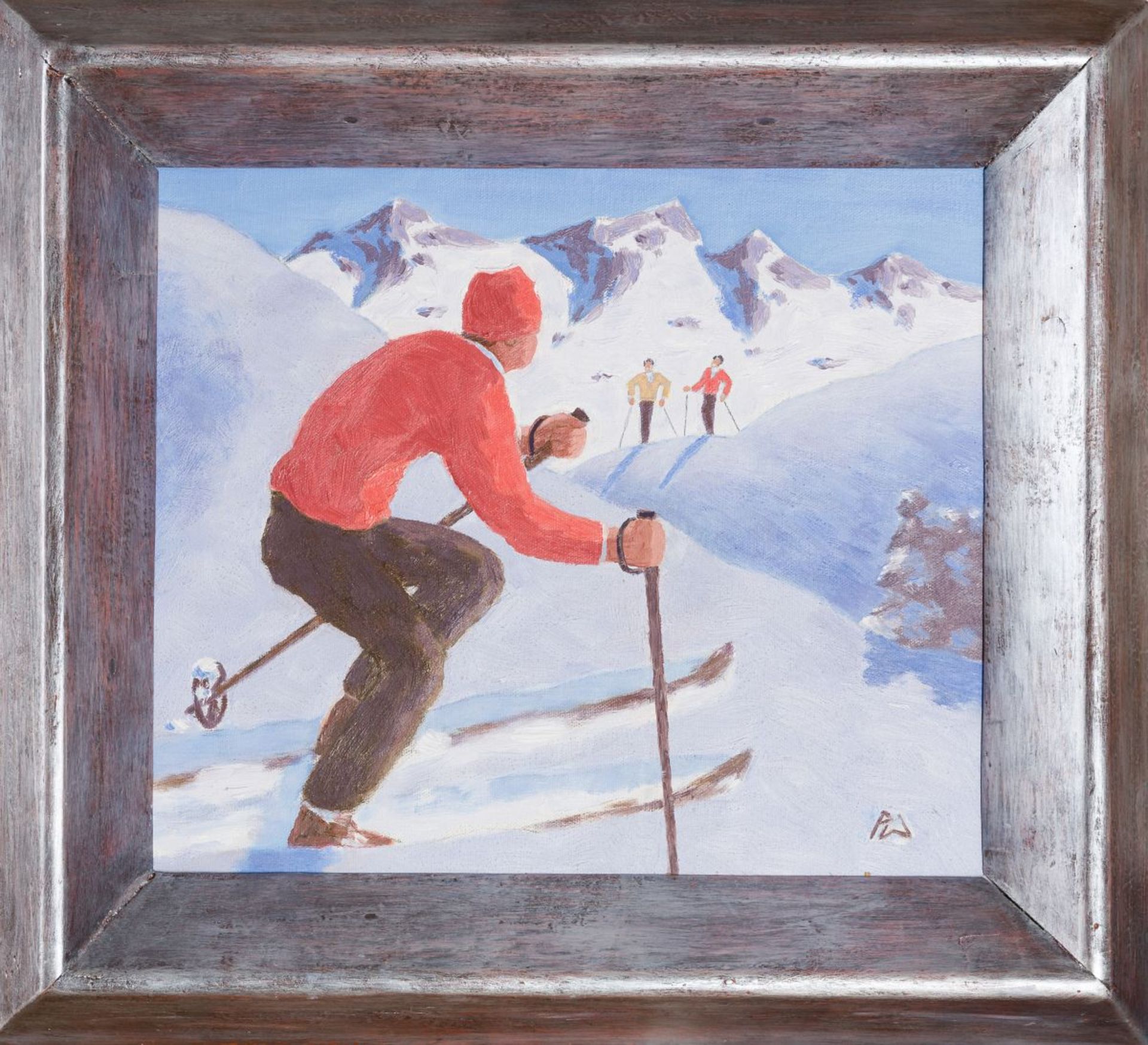 Waldner, Peter(*1948)Three Skiersacrylic on panelmonogrammed lower right, signed and artist stamp - Image 2 of 6