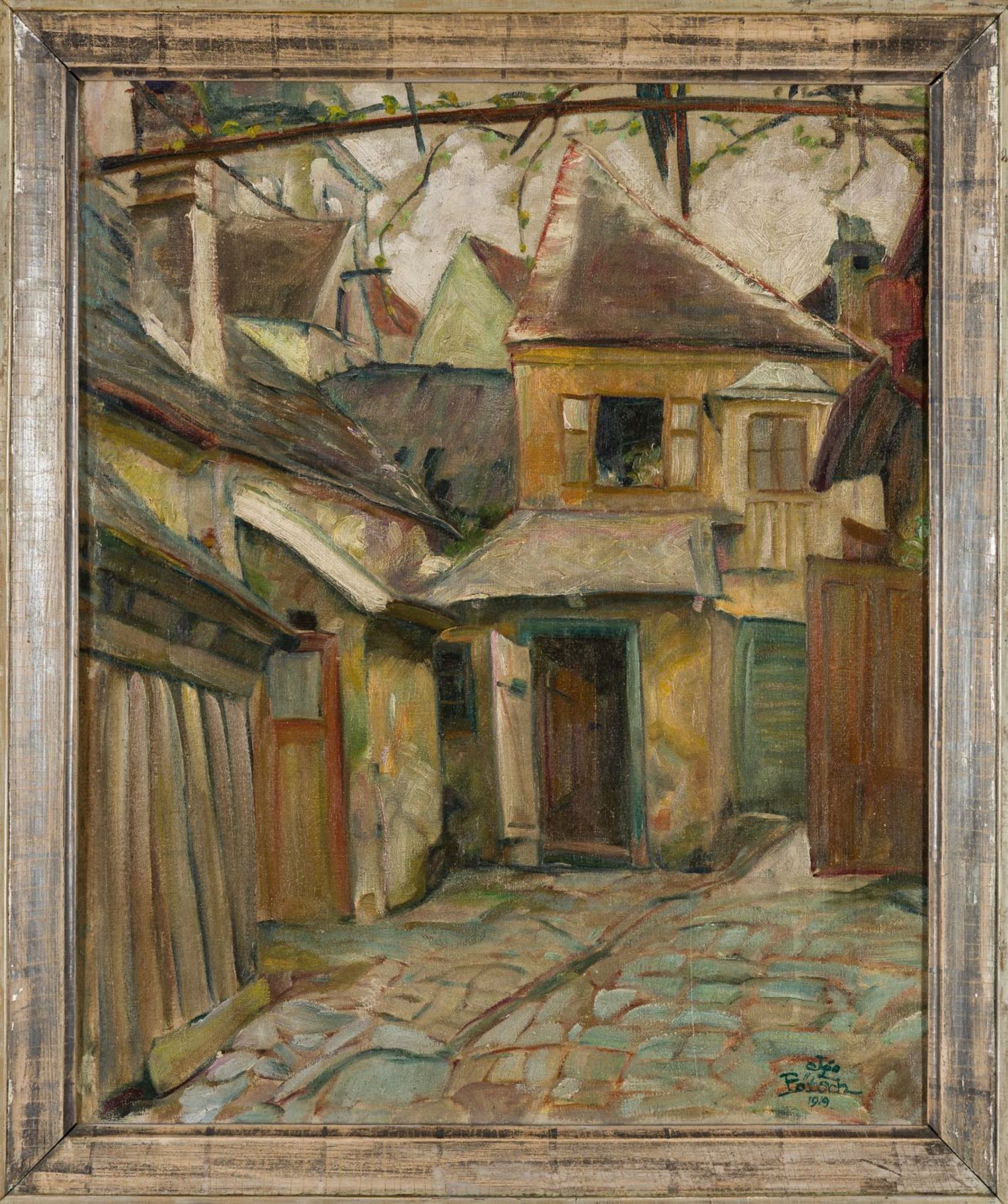 Pötsch, Igo(1884 - 1943)Yard in Kahlenbergerdorf, 1919oil on canvassigned and dated lower right25, - Image 2 of 5