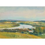 Dobrowsky, Josef(1889 - 1964)Danube Landscape, 1948gouache on papersigned lower left Passepartout