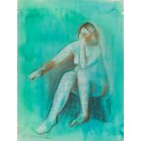 Gunsam, Karl Josef(1900-1972)Female Nude Sittingwatercolour and coloured pastels on papersigned