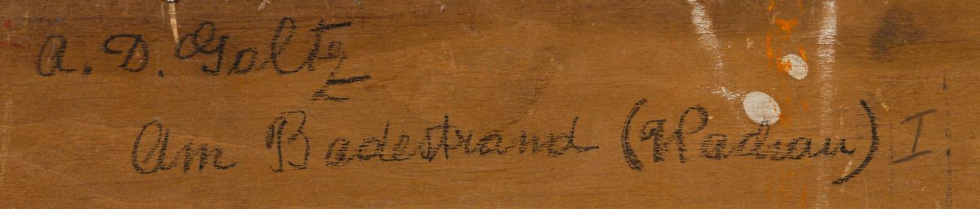 Goltz, Alexander Demetrius(1857 - 1944)11,7 x 17,5 inVerso labelled A.D. Goltz, "Am Badestrand ( - Image 6 of 6