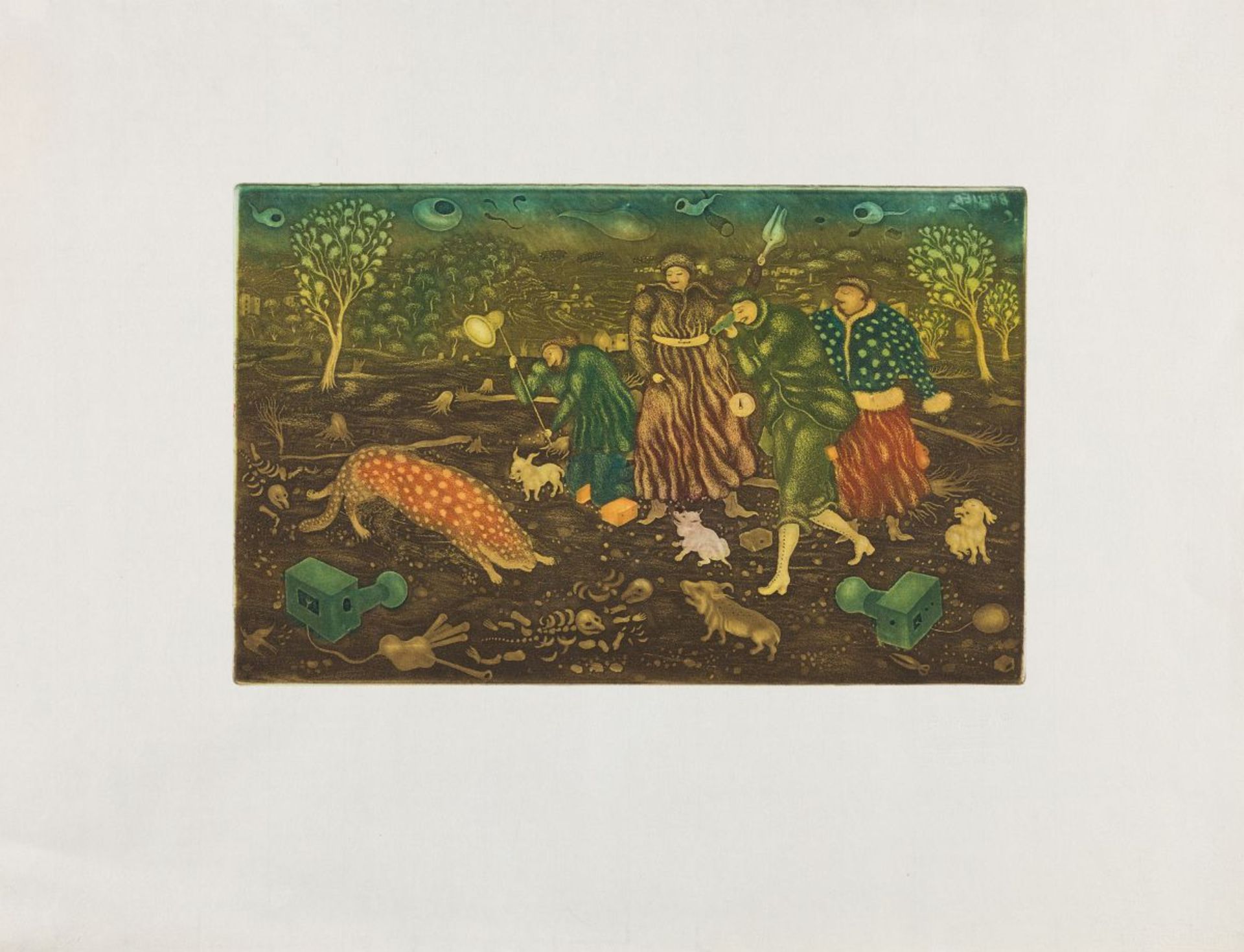 Brauer, Arik(1929 - 2021)Der letzte Leopard, 1976colour etching from two platessigned in plate upper - Image 2 of 3