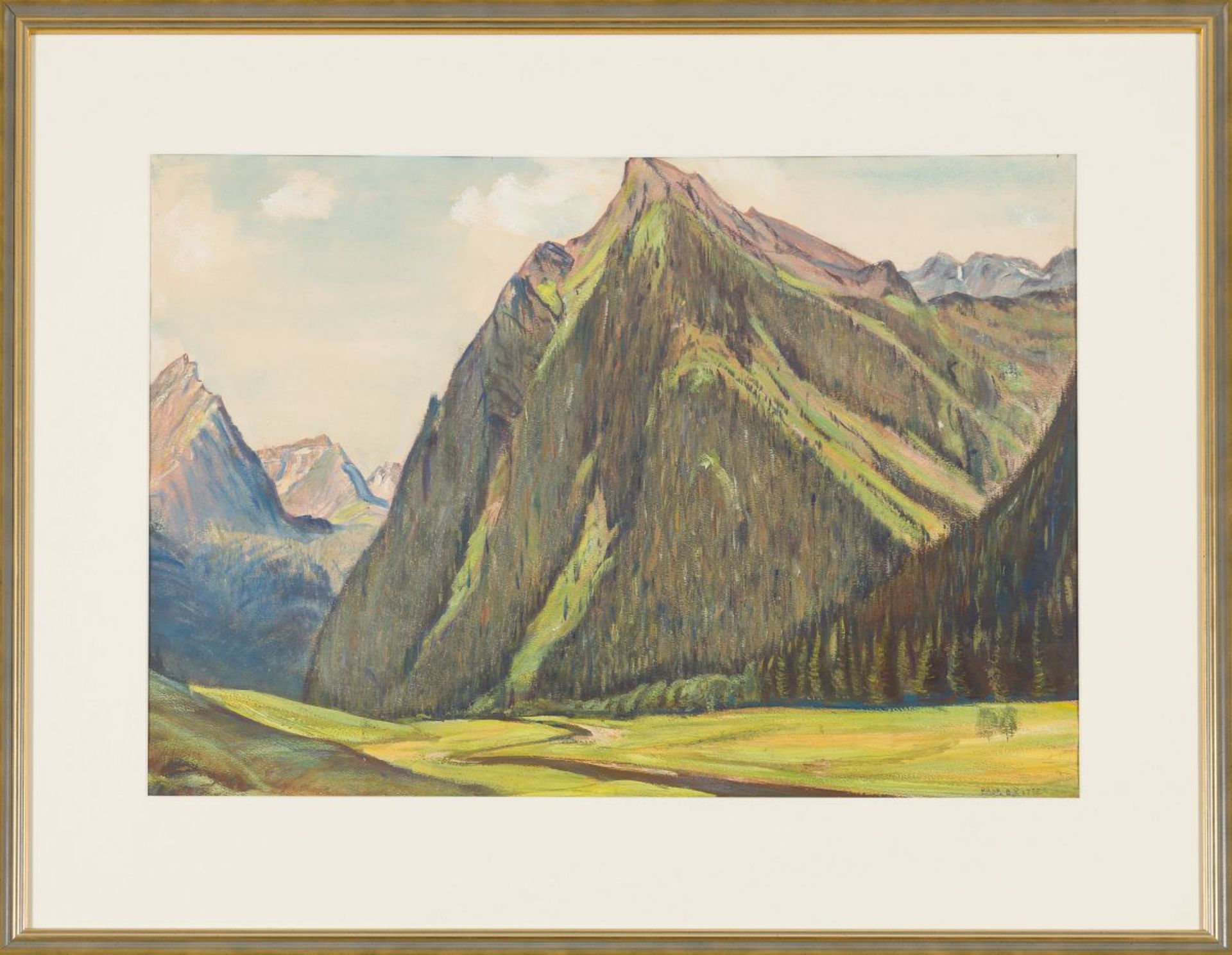 Rotter-Peters, Ernestine(1899-1984)Mountain Landscapegouache on papersigned lower - Image 2 of 3
