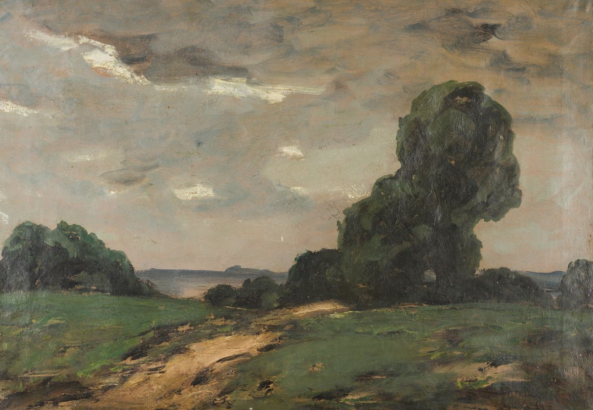 Corot (zugeschrieben), Camille Jean-Baptiste(1796 - 1875)Landscape with Storm Approachingoil on