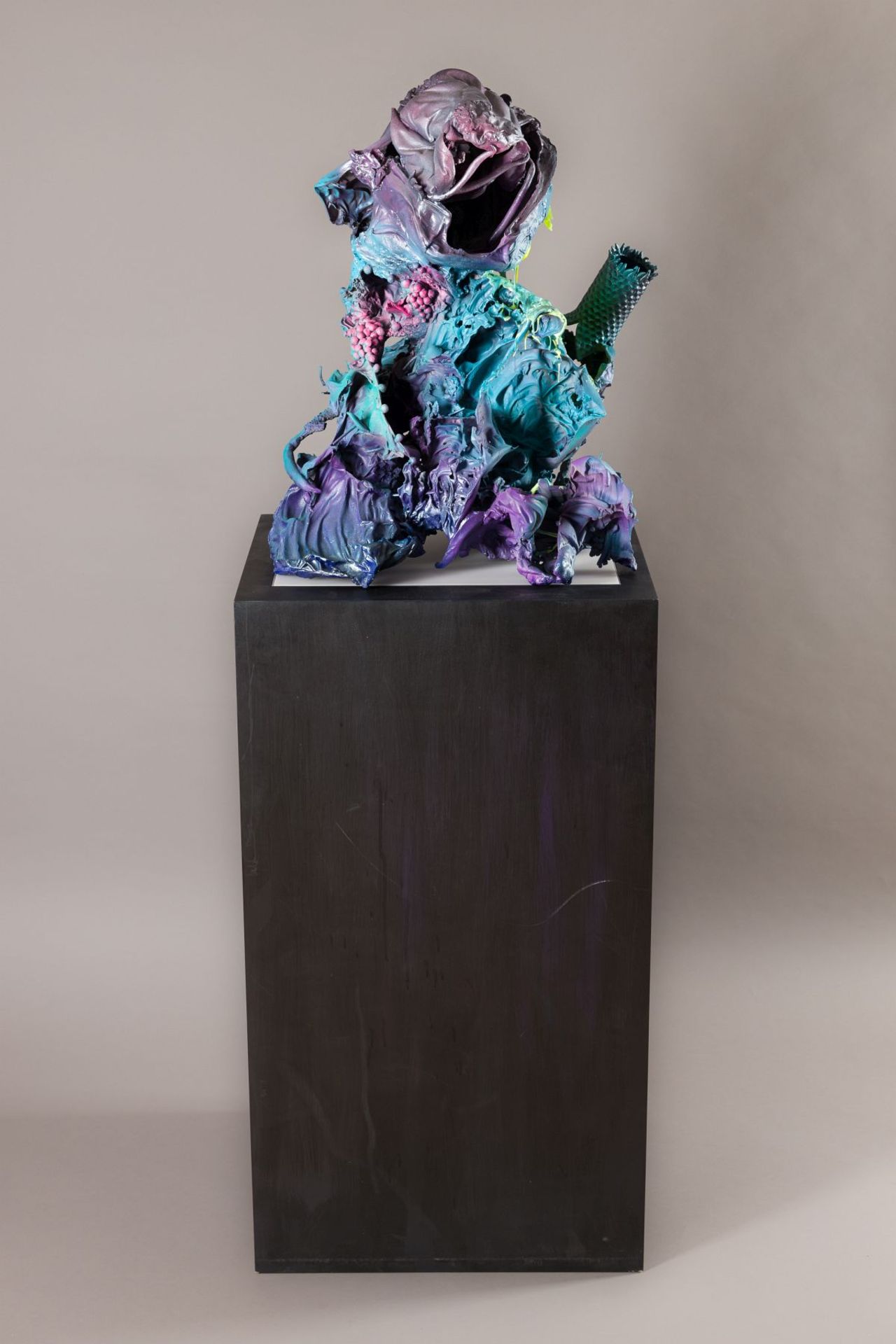 Karner, Karl(*1973)Untitledaluminium and spray paint on wooden base (base not by artist)H: 23,6 in / - Image 4 of 28