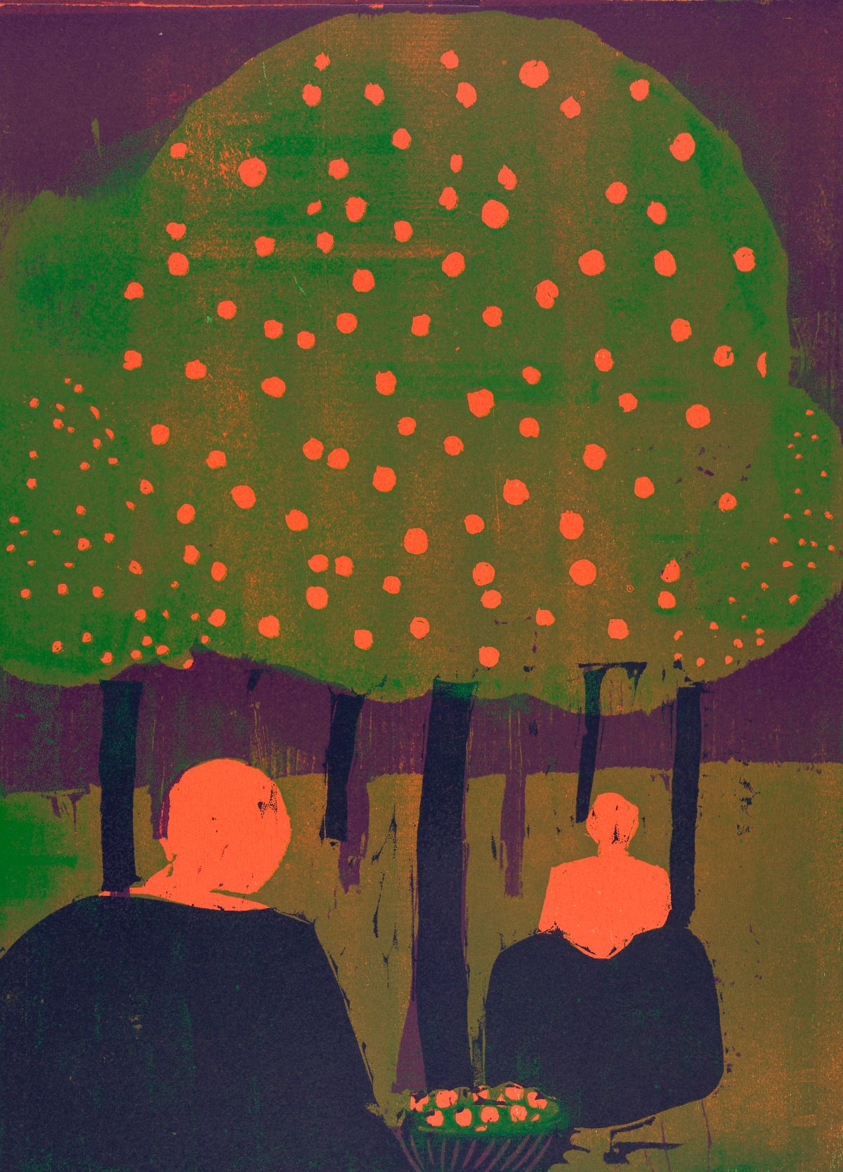 Hammerstiel, Robert(1933-2020)Three Coloured Woodcuts: Nächtliche Bittgänger (19)91, Die rote - Image 9 of 13