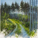Bramer, Josef(*1948)Forest Path, 2010acrylic on canvasmonogrammed and dated lower right23,6 x 23,6