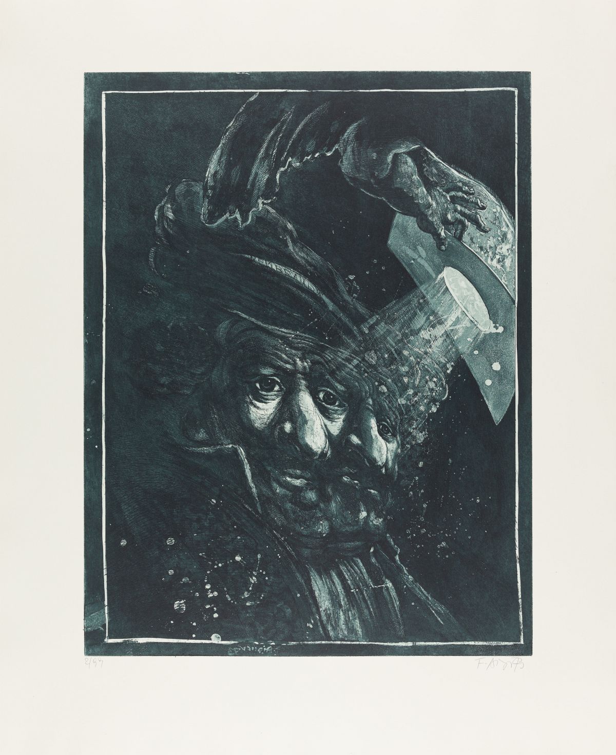 Aigner, Fritz(1930 - 2005)Der Dreiäugige Rembrandt, 1973aquatint etchingsigned and dated lower - Image 5 of 5