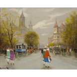 Berkes, Antal(1874 - 1938)Street Szene in Budapestoil on canvassigned lower left 15,9 x 19,8