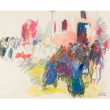 Eckl, Vilma(1892 - 1982)Supplication Procession in Lambachcoloured pastels on papersigned lower