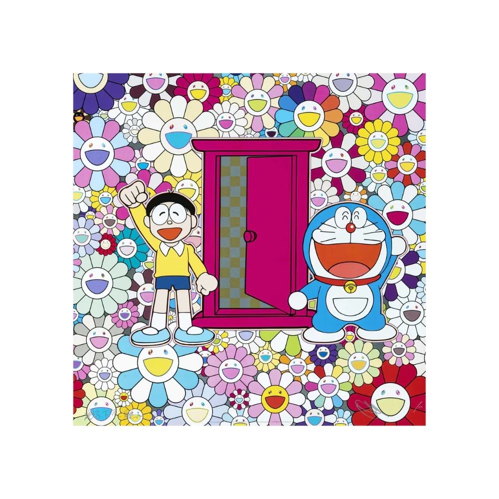 Takashi Murakami, We Came to the Field of Flowers Through Anywhere Door (Dokodemo Door), 2018