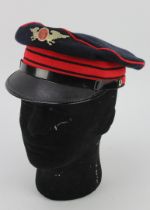 Austrian Railway peaked cap, with early badge, maker marked inside