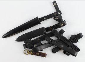 German Hitler youth knife scabbard and dagger hangers.