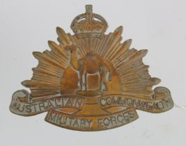 Badge an Australian Camel Corps scarce made on campaign cap badge.