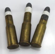 Boer War Martini Henry rifle cartridges from the siege of Mafeking: Group of three with different