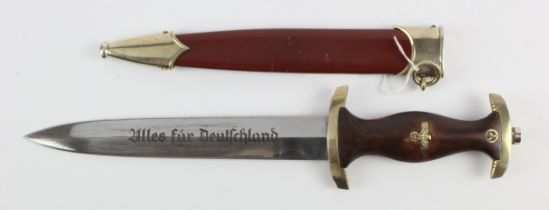 German SA mans dagger, Boker Solingen marked blade, service wear on grip.