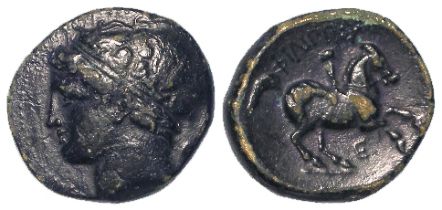 Ancient Greek Macedonia AE17-18 of Philip II (father of Alexander the Great) 359-336BC, VF