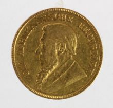 South Africa gold 1 Pond 1896 aVF (0.2352 troy oz AGW)