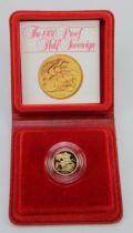 Half Sovereign 1980 Proof FDC cased as issued