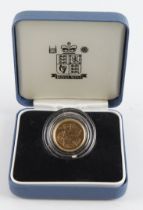 Half Sovereign 2005 AU, tone spot, in an unrelated RM case.