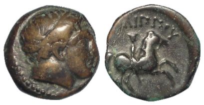 Ancient Greek Macedonia AE17 of Philip II, 359-336 BC, 5.45g, nice smooth patina, VF