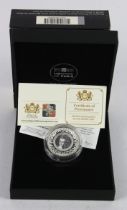 France, Monnaie de Paris silver proof Marie Antoinette 10 Euro with Sevre porcelain insert. FDC