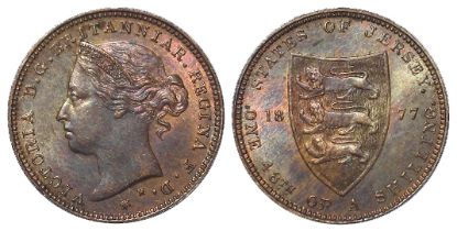 Jersey 1/24th Shilling 1877 EF