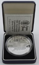 Jersey, Royal Mint 5oz .999 silver proof £5 1990, Battle of Britain 50th Anniversary, FDC cased with