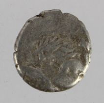 Ancient Greek Chersonesus silver Hemidrachm c.5thC BC, forepart of lion r. facing l. / quadripartite