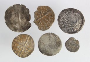 English hammered silver coins (6) Short Cross to Edward and later, mixed grade.