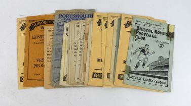 Football - Newport County Home & Away games from c1947 to 1951, mixed condition (24)