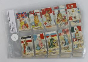 Cope - 2 complete sets in pages. Flags, Arms & Types of Nations (numbered) & Dickins Gallery (