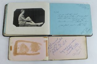 Autograph Albums. Two autograph albums, mostly circa 1920s to 1930s, includes many signatures and