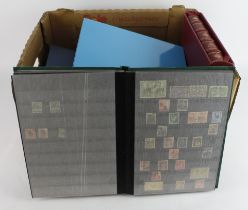 Large box of mixed material in various albums/binders, stockbook and loose (Qty) Buyer collects