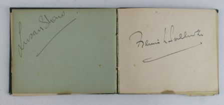 Autograph album, circa 1940s, containing numerous signatures including Susan Shaw, Elspet Gray,