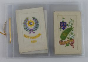 Embroidered Silks incl military, patriotic, souvenir, greeting and christmas noted (16)