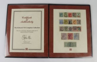 GB - EDVII 1910 Jubilee set to £1, unspecified printings, average used, 19v housed in black