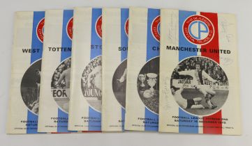 Football - Crystal Palace v Manchester United 1972 autographed to the cover by various players