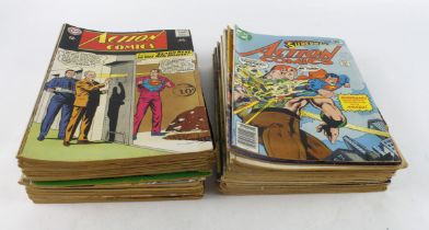 Action Comics. A collection of approximately fifty-five Action Comics, between nos. 287 & 570,