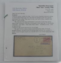 USA Postal History: 1946 Four covers and letters ftom Bikini Atoll beautifully written up on album