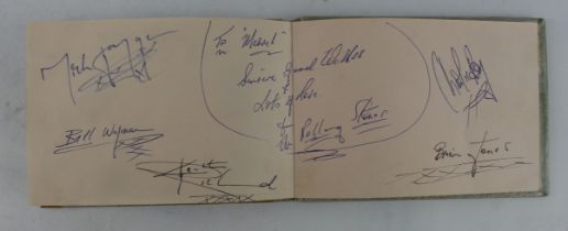 Rolling Stones. An autograph album containing signatures of all five members of the Rolling