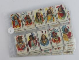 British American Tobacco Co - Indian Chiefs, complete set in pages, mainly VG cat value £700