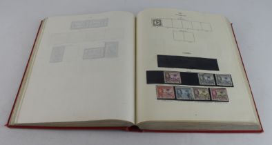 King George VI Stamp Album (red) by Gibbons, mixture of mm and fine used, useful lot worth