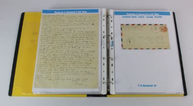 USA: Large folder containing a collection of 42 covers and letters from a US sailor to home.