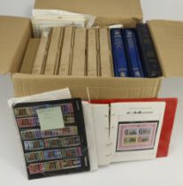 Large Royalty collection in box, to include 1981 Royal Wedding (6 vols) stamps present but need