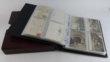 Franco British Exhibition 1908 collection of postcards in modern binder. From a deceased estate (