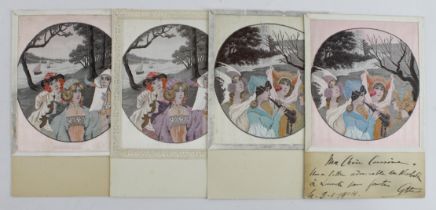 Art Nouveau, Princess de Legende, various varieties, french publisher   (4)